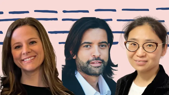 Rachel Frazer, Samir Hammami, and Mendy Zhu. Photos courtesy of Ansys. 