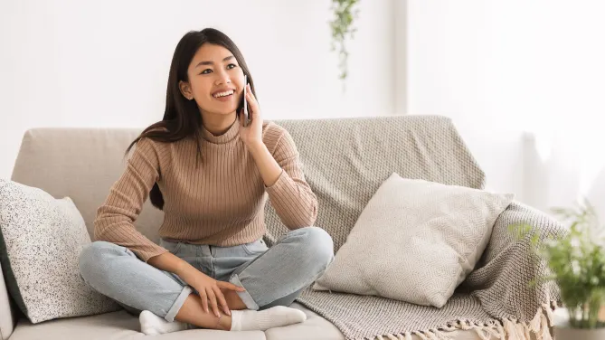 Woman on phone