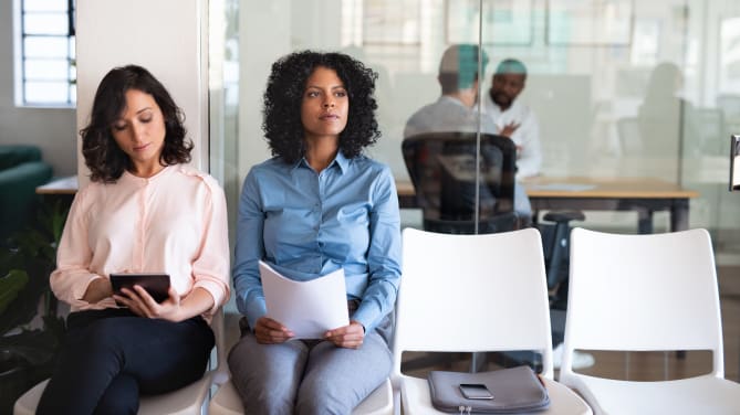 Woman in interview