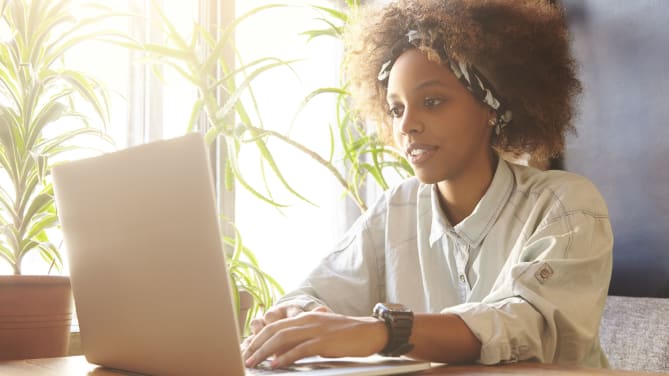 Woman with laptop