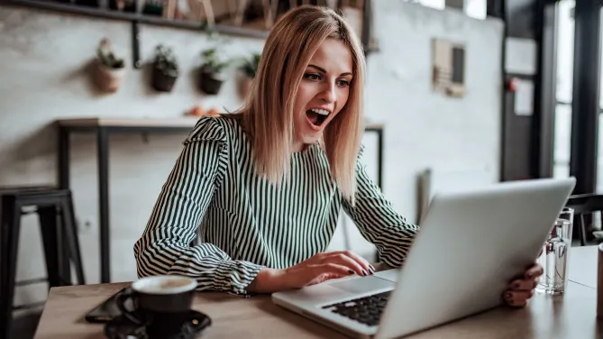 Woman on zoom call
