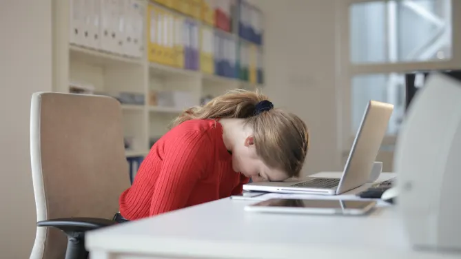 woman frustrated at work