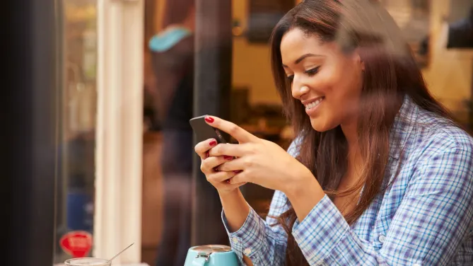 woman texting 