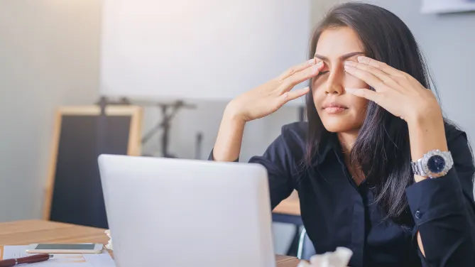 Stressed woman