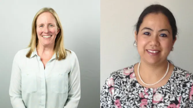 Lisa Mahoney (mentor) and Damanpreet Batra (mentee)
