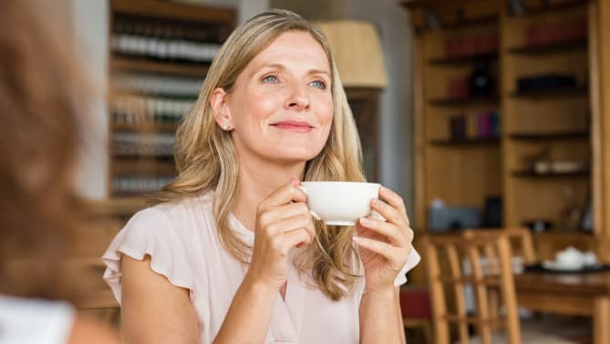 Woman with coffee