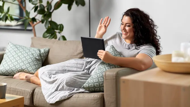 Woman with tablet