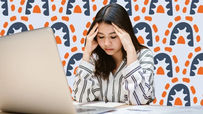 woman frustrated at work
