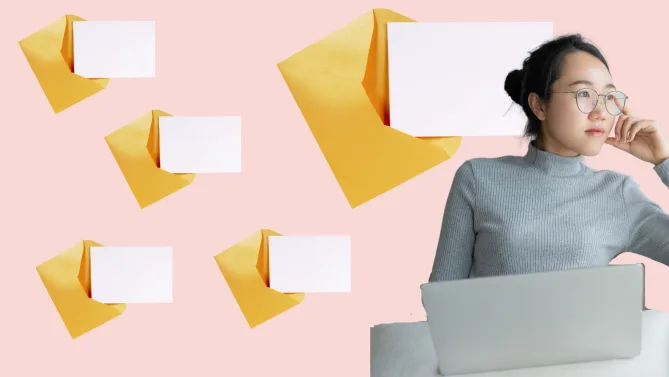 woman thinking at work