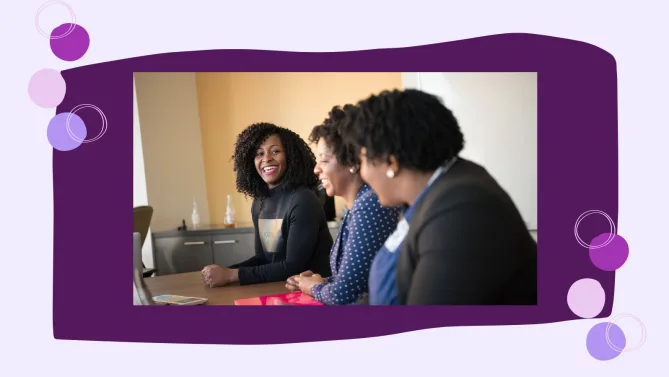 Black employees at work
