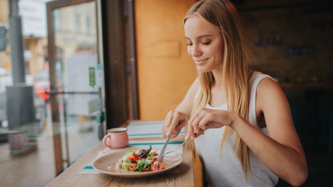 Woman eating