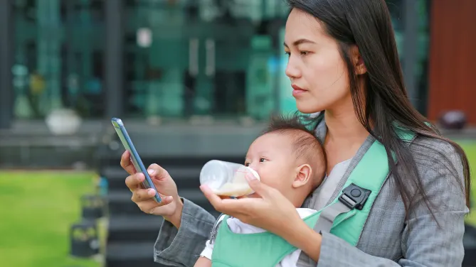 Woman with baby