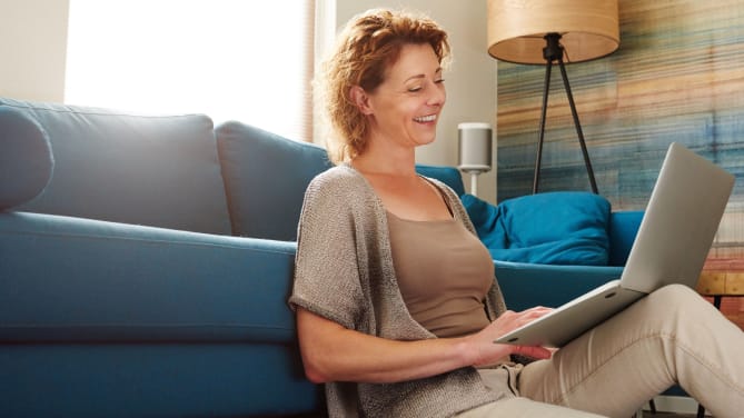 Woman with laptop