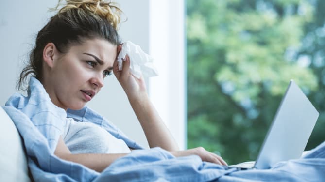 Sick woman