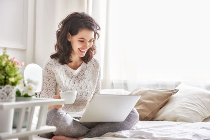 Woman Working on Computer