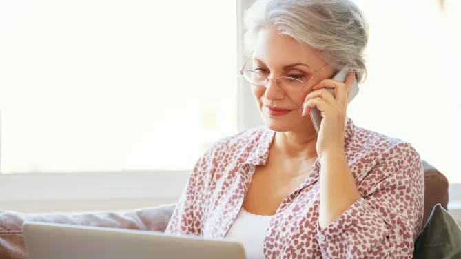 Woman on phone