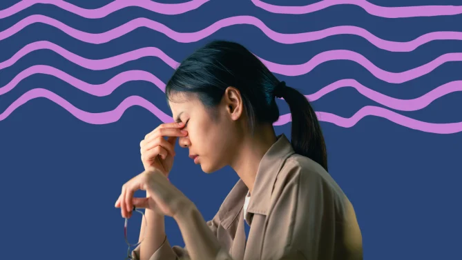 a woman stressed at work