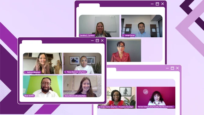Image showing screenshots of Galvanize speakers.