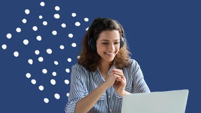 woman working from home