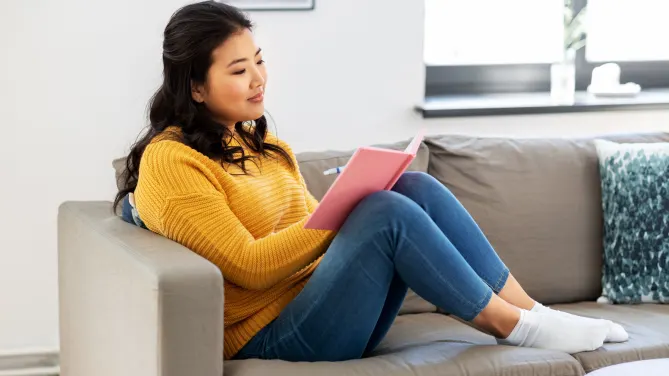 Woman journaling