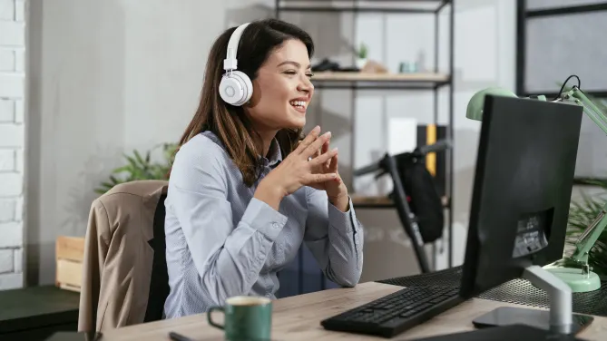 Woman in interview