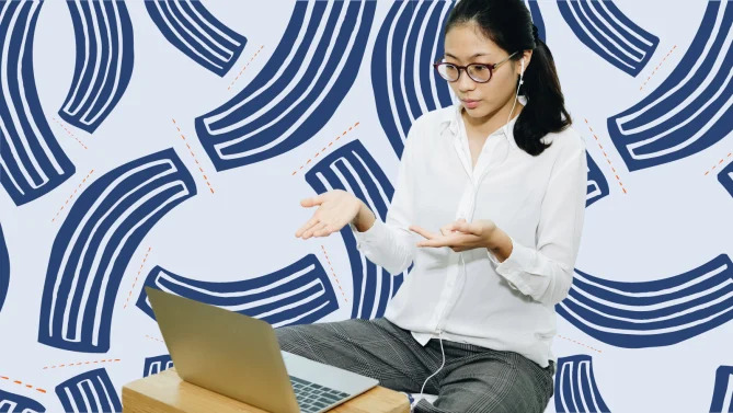 woman in interview