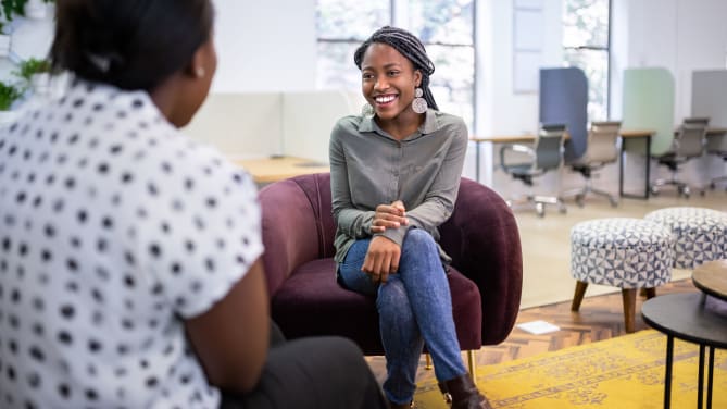Woman in interview