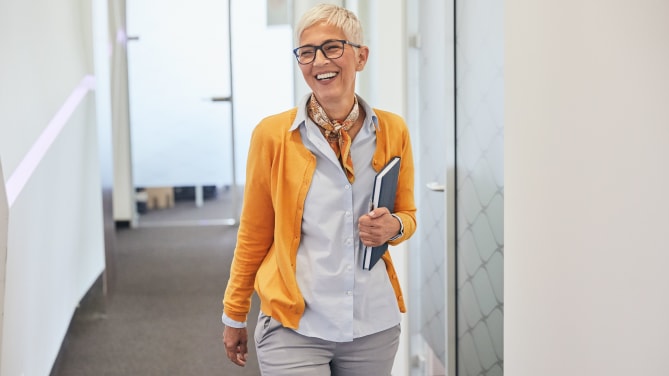 Happy older woman