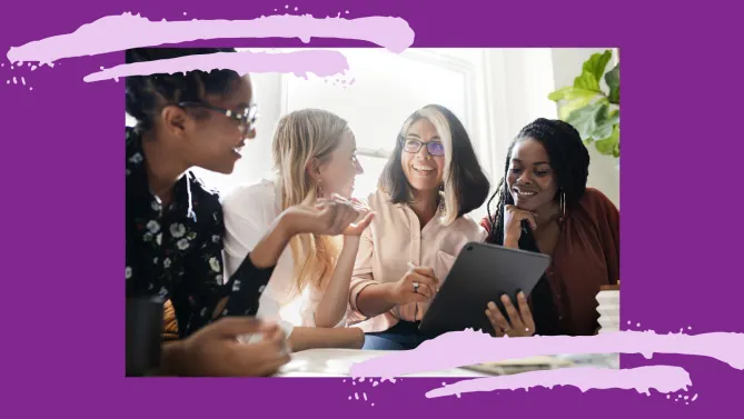 group of women at work