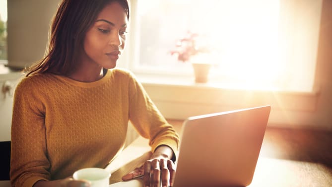 woman working