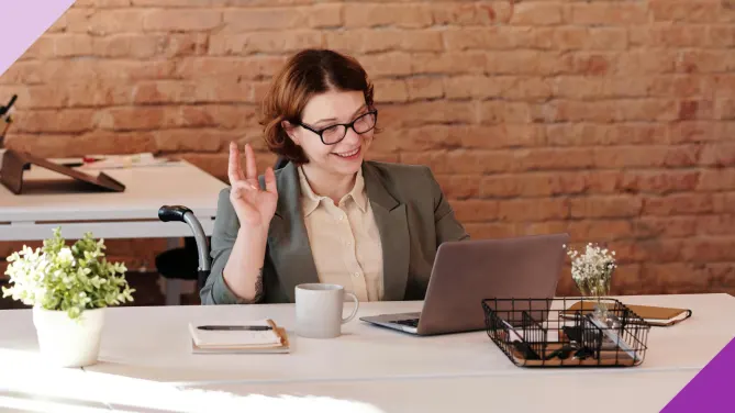 Professional in a virtual interview, illustrating how to return to an old job