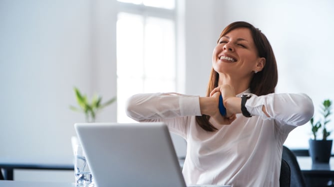 Woman at interview