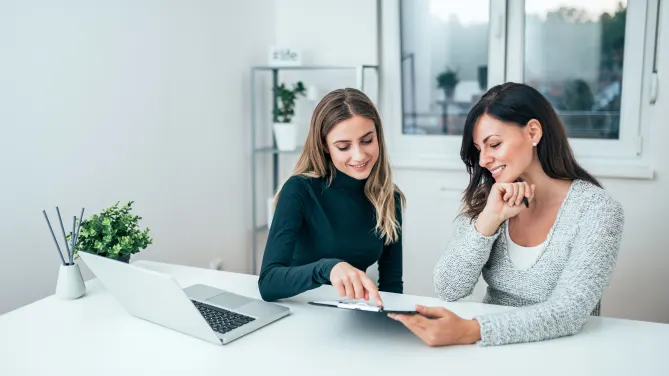 Women Talking at Work