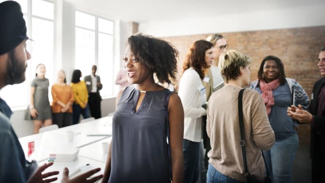 People at a diversity team meeting
