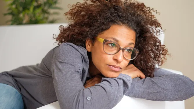 Stressed Woman at Work