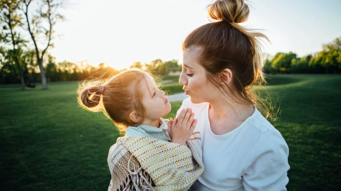 Mom with daughter