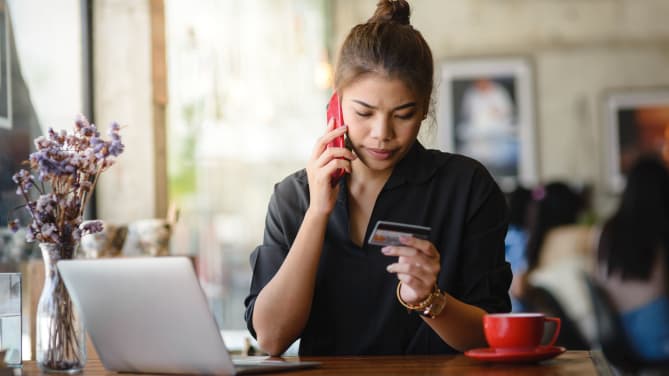 Woman at computer