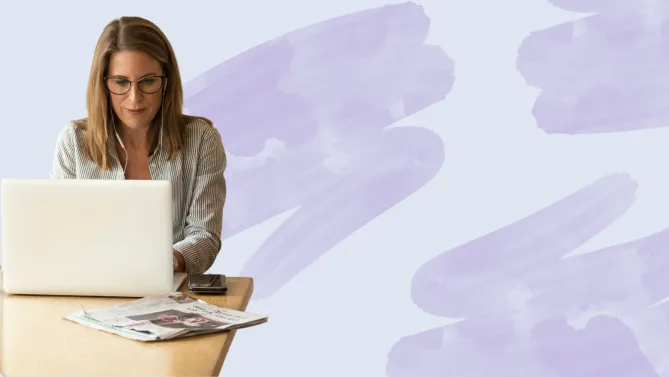 woman working from home