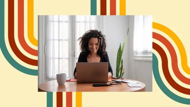 woman working from home