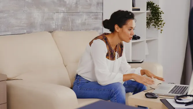 Woman interviewing