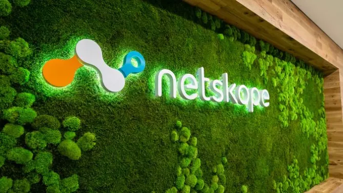 Netskope logo on display.