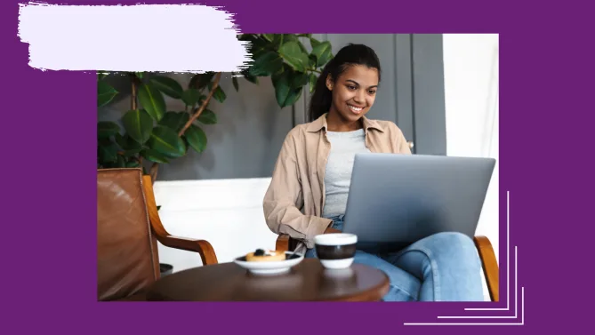 a woman working on a laptop