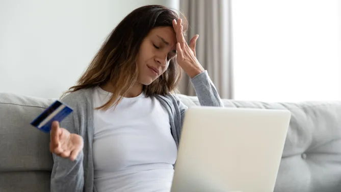 Woman with credit card