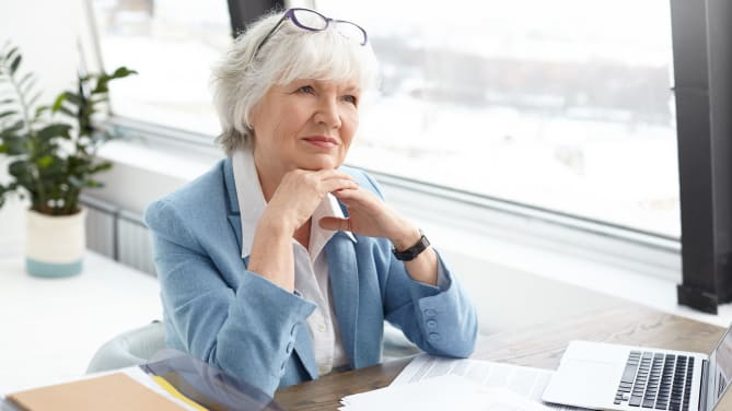 woman interviewing