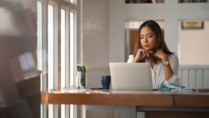 Woman applying for a job