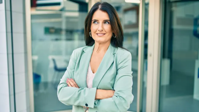 Woman wearing blazer