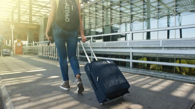 Returning home from traveling