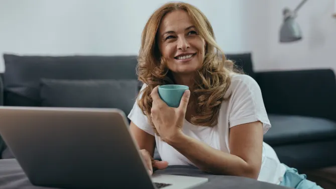 Woman with coffee