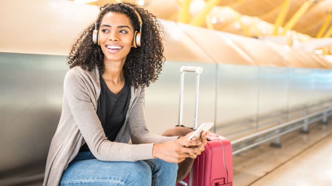 Woman at airport