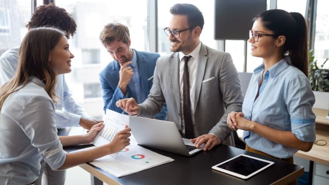 group of people at the office